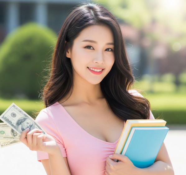 긴급생홟대출에 대한 정보를 아름다운 여성이 설명하는 중