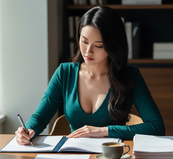 글루타치온 효능 효과 부작용에 대해서 연구하는 여성