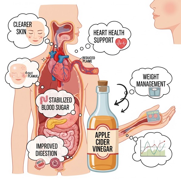 애사비효눙 우리몸에 미치는영향 도식화