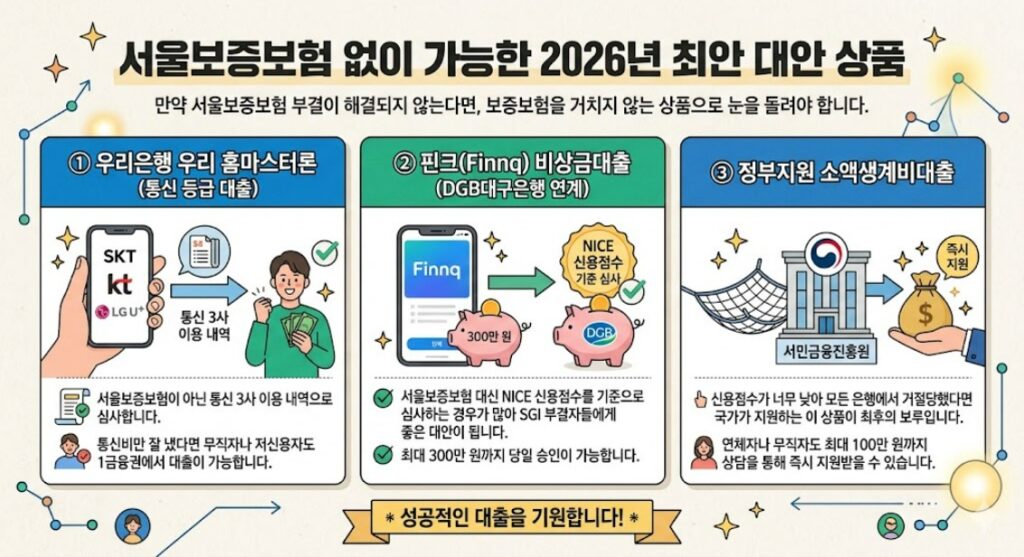 서울보증보험 없이 가능한 2026년 최안 대안 상품